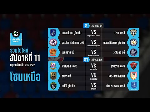 Highlight ไทยลีก 3 มังกรฟ้าลีก 2021/22 โซนเหนือ | Match Day 11