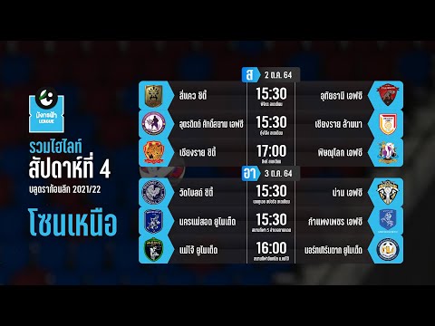 Highlight ไทยลีก 3 มังกรฟ้าลีก 2021/22 โซนเหนือ | Match Day 4